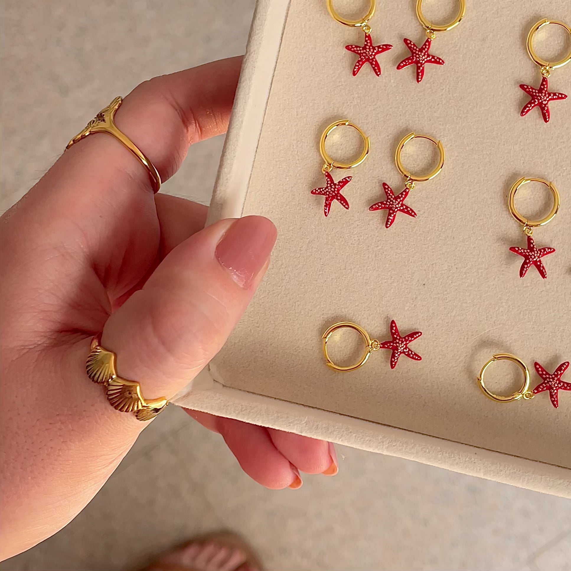 Ayla Colorful Gold Earrings