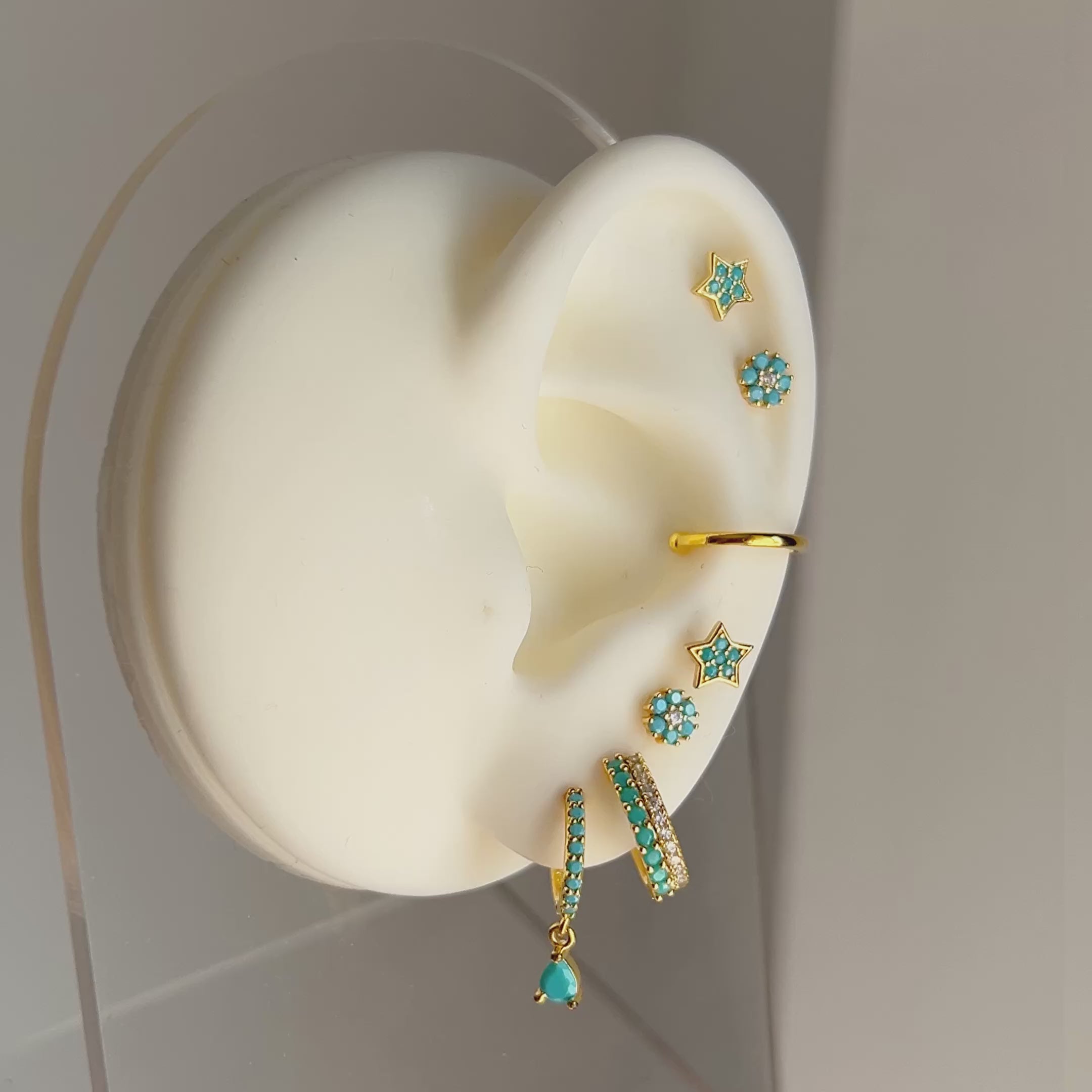 Pink Clover Earring