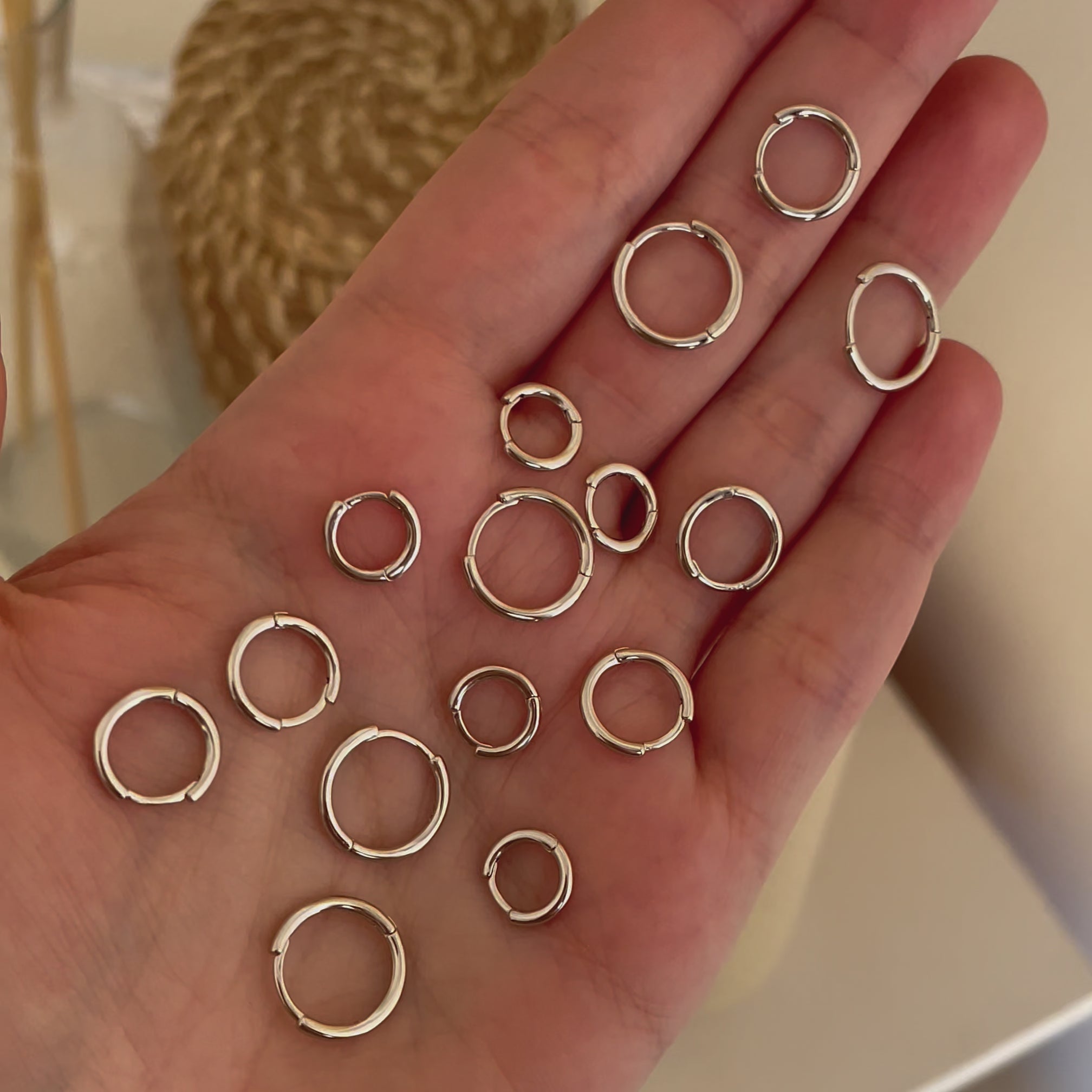 Mini Basic Gold Hoops - 5, 6, 7, 8, 9, 10, 11 and 12mm