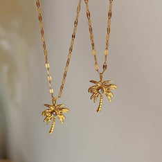 Collar Palmera Brillante Oro