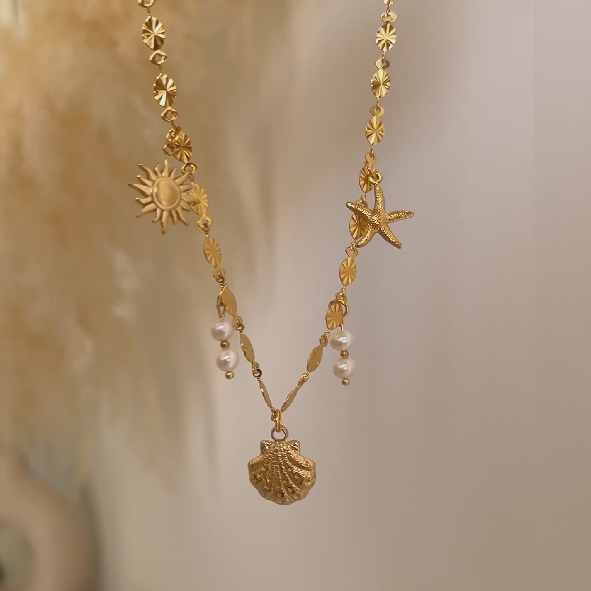 Gold Sun Necklace