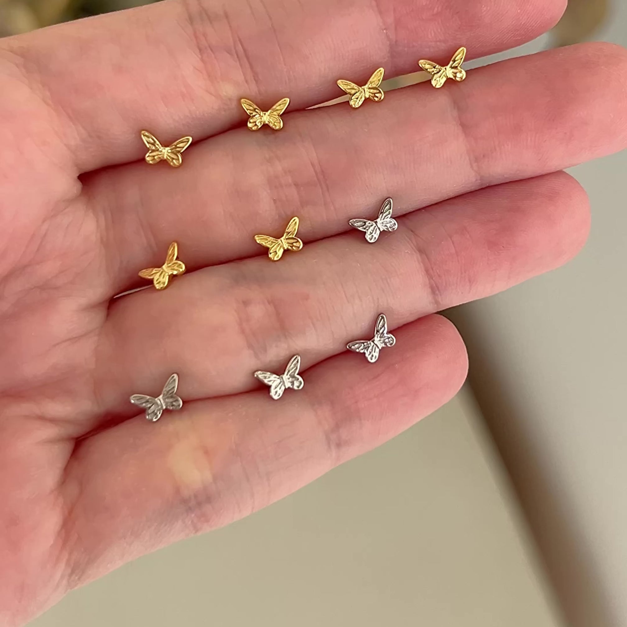 Orecchino Mini Farfalla Argento