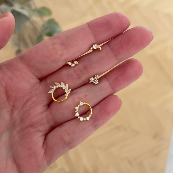 Mini White Gold Hoop - 7mm