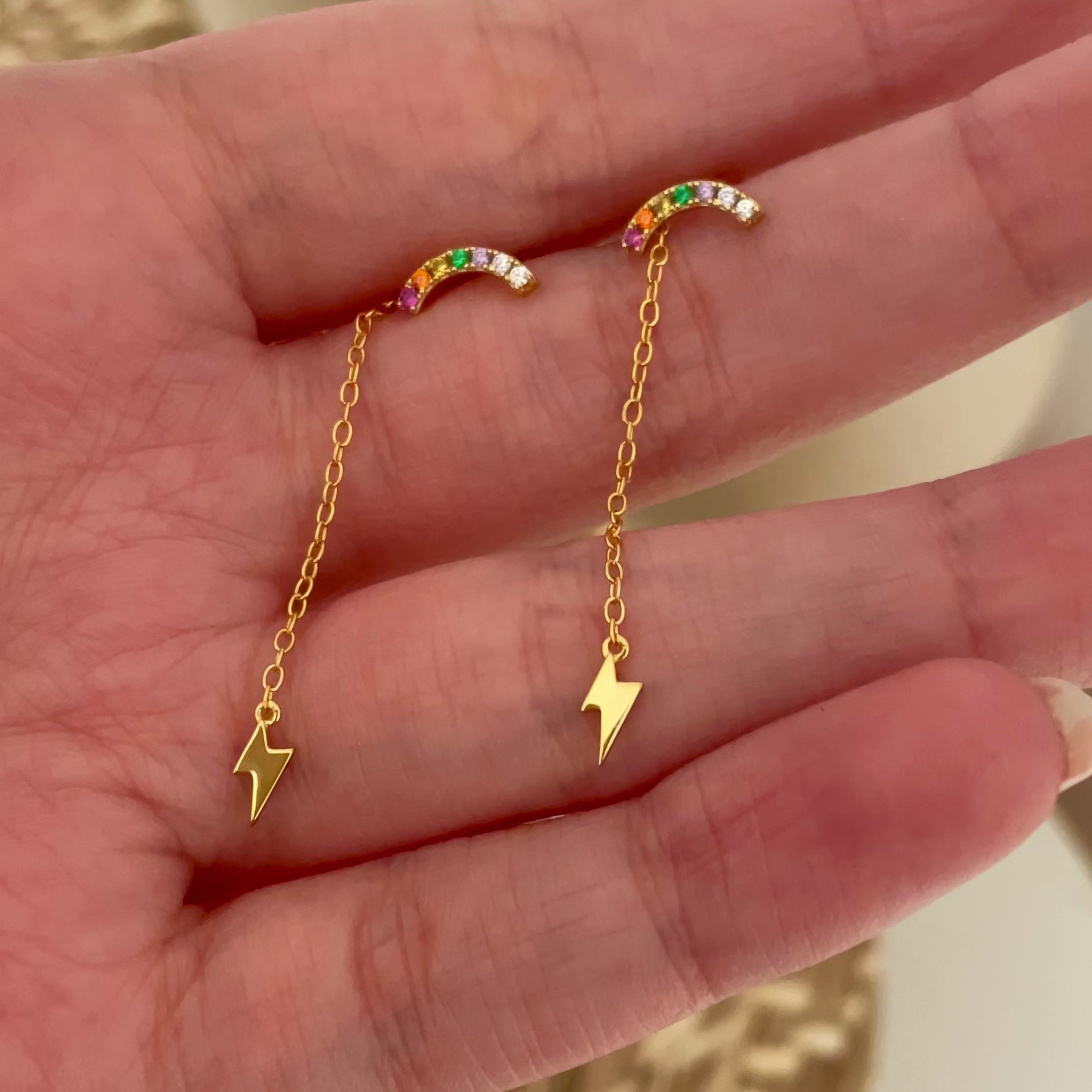 Rainbow Gold Earrings