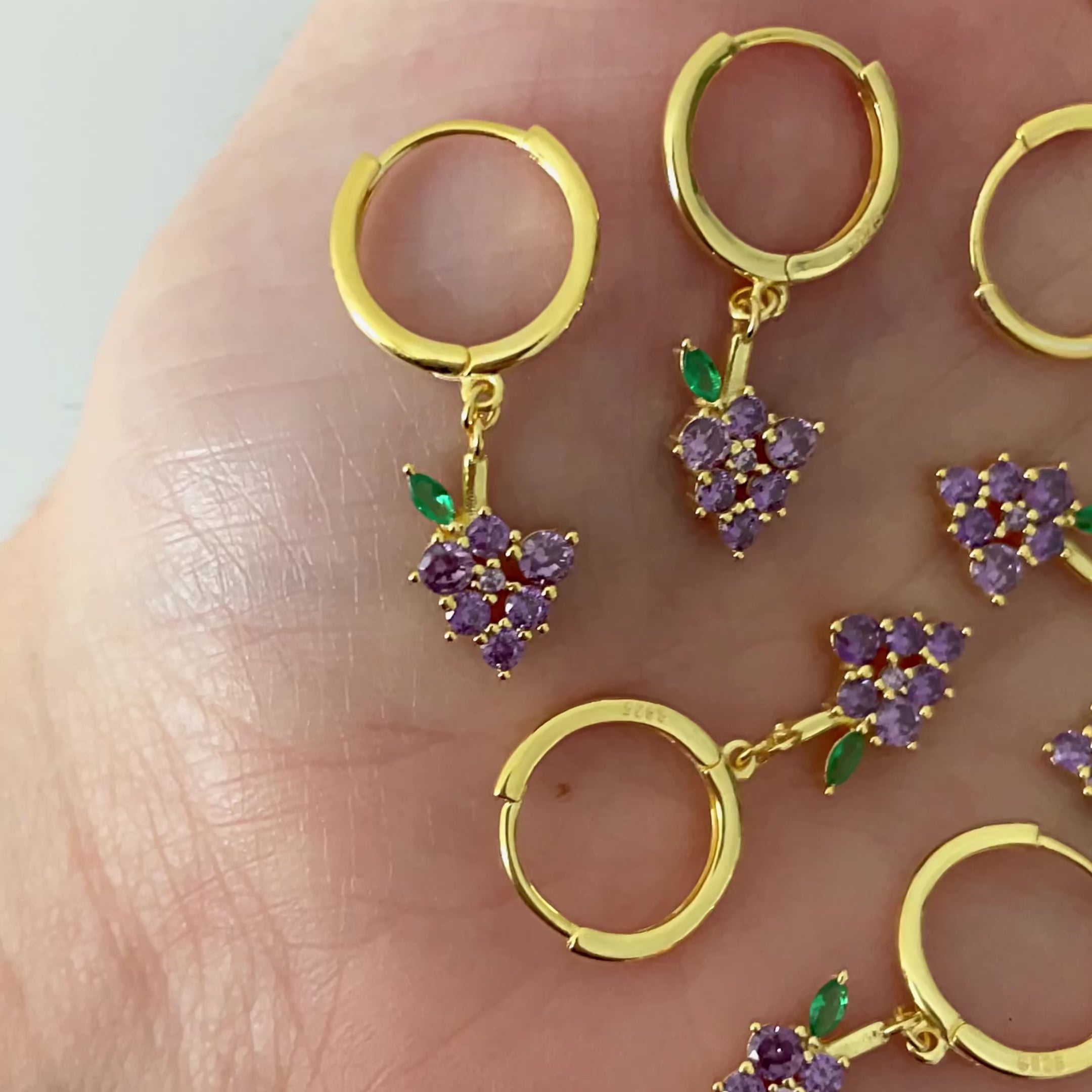 Grapes earrings