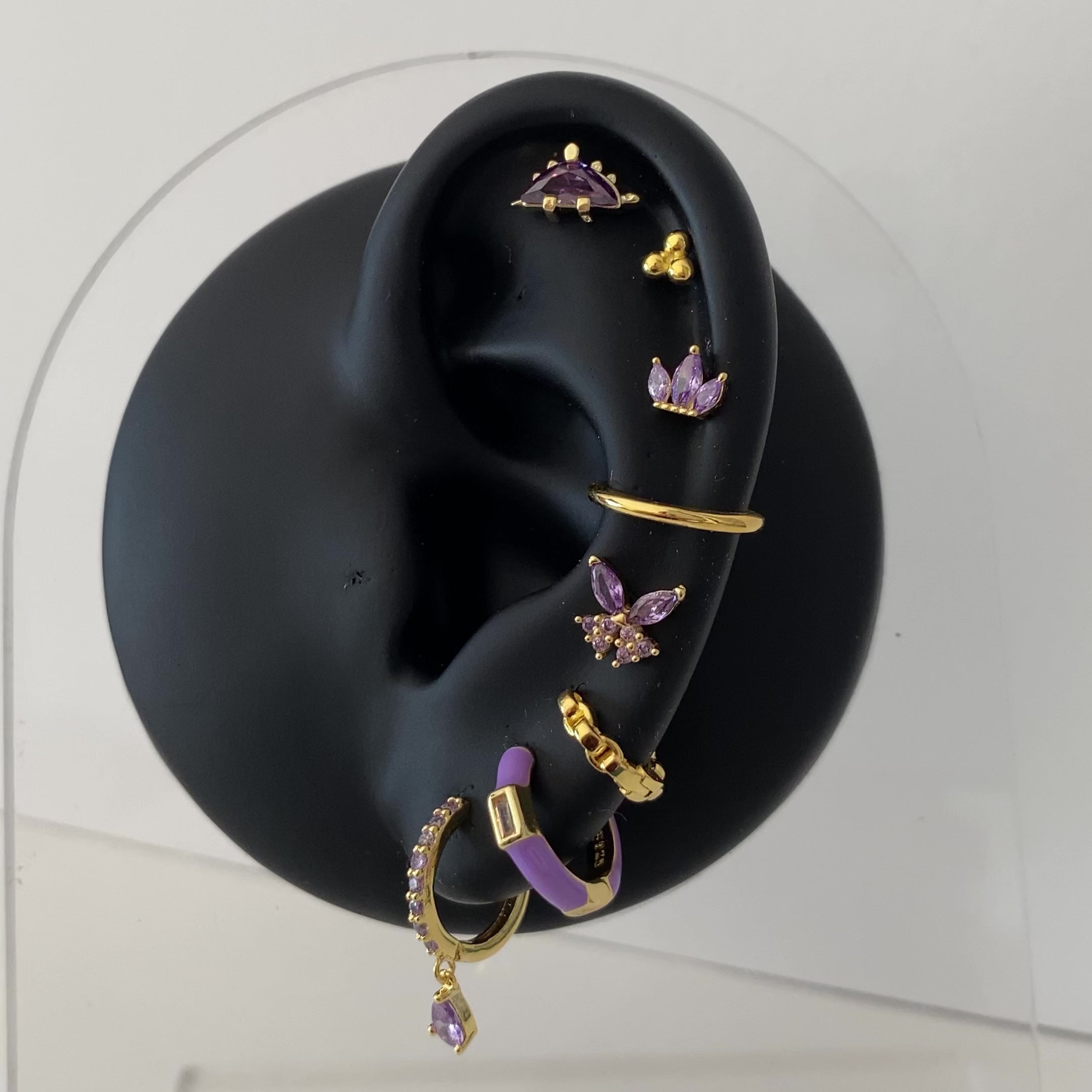 Lilac Butterfly Earring
