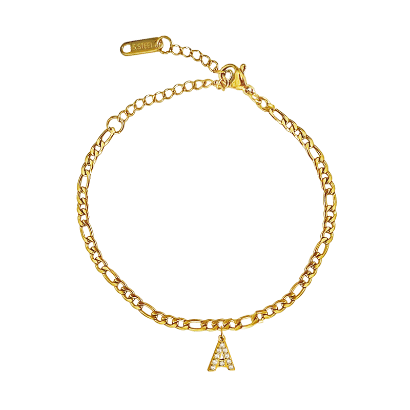 Pulsera Liens Letras Personalizadas Oro - 3mm