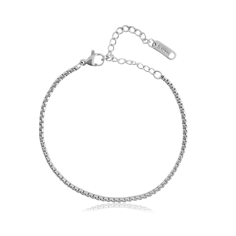 Bracciale catena scatola argento