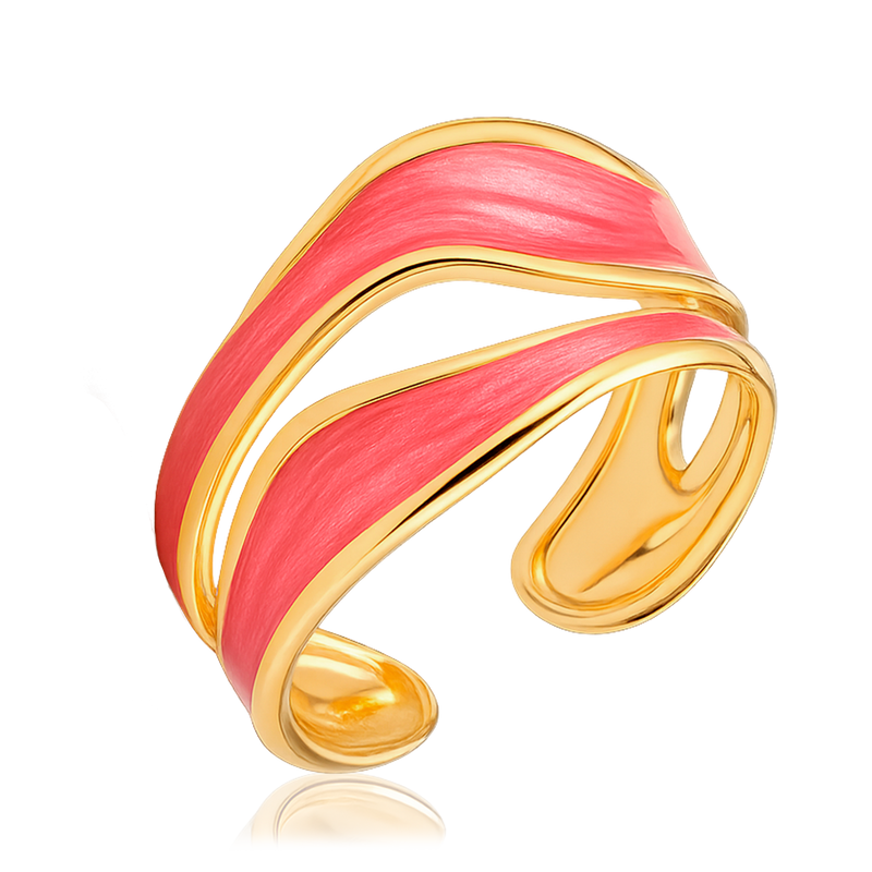 Anillo Pink Drip Oro