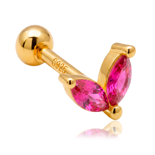 Pendiente Blossom Rosa Oro