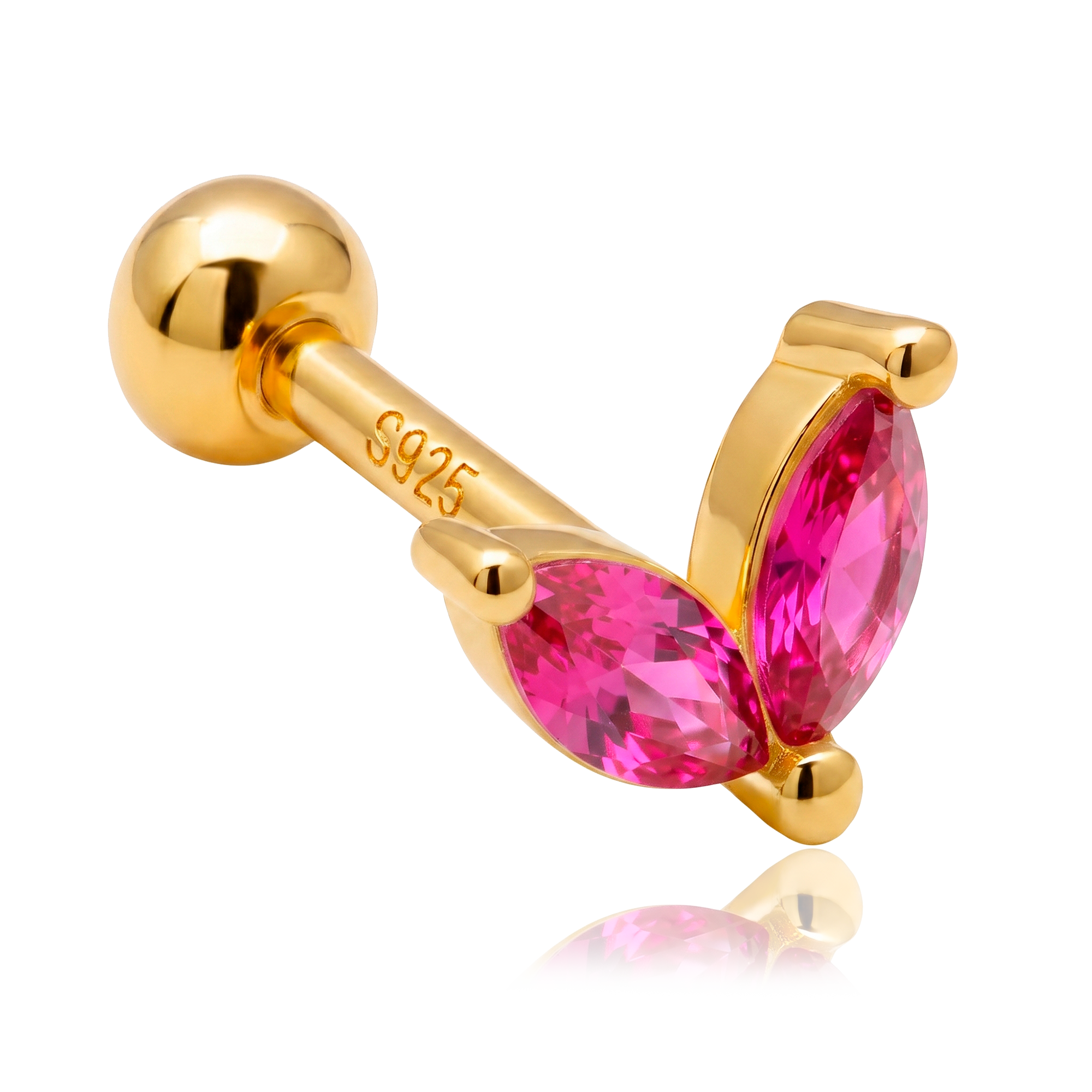 Pendiente Blossom Rosa Oro