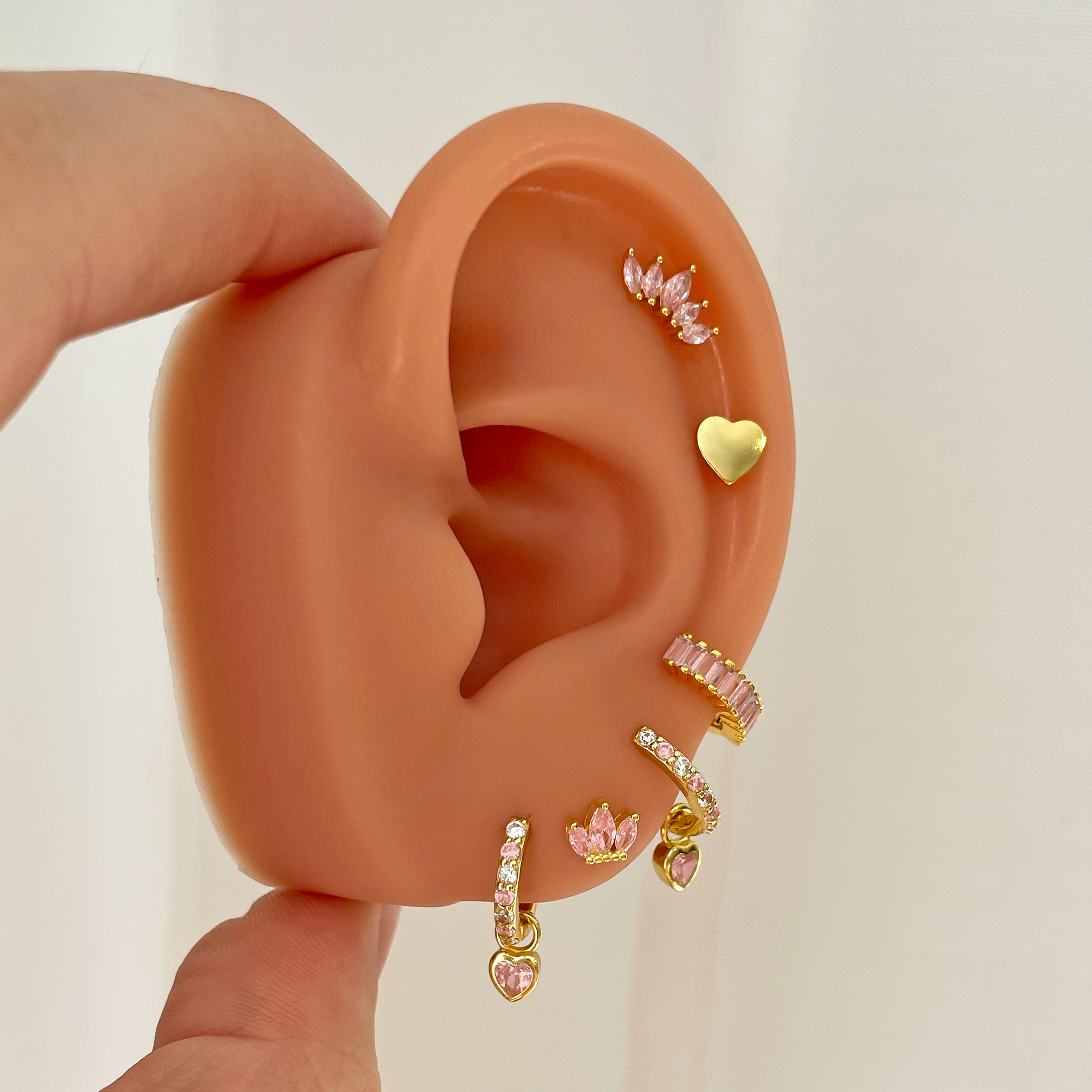 Rhine Green Gold Hoops 