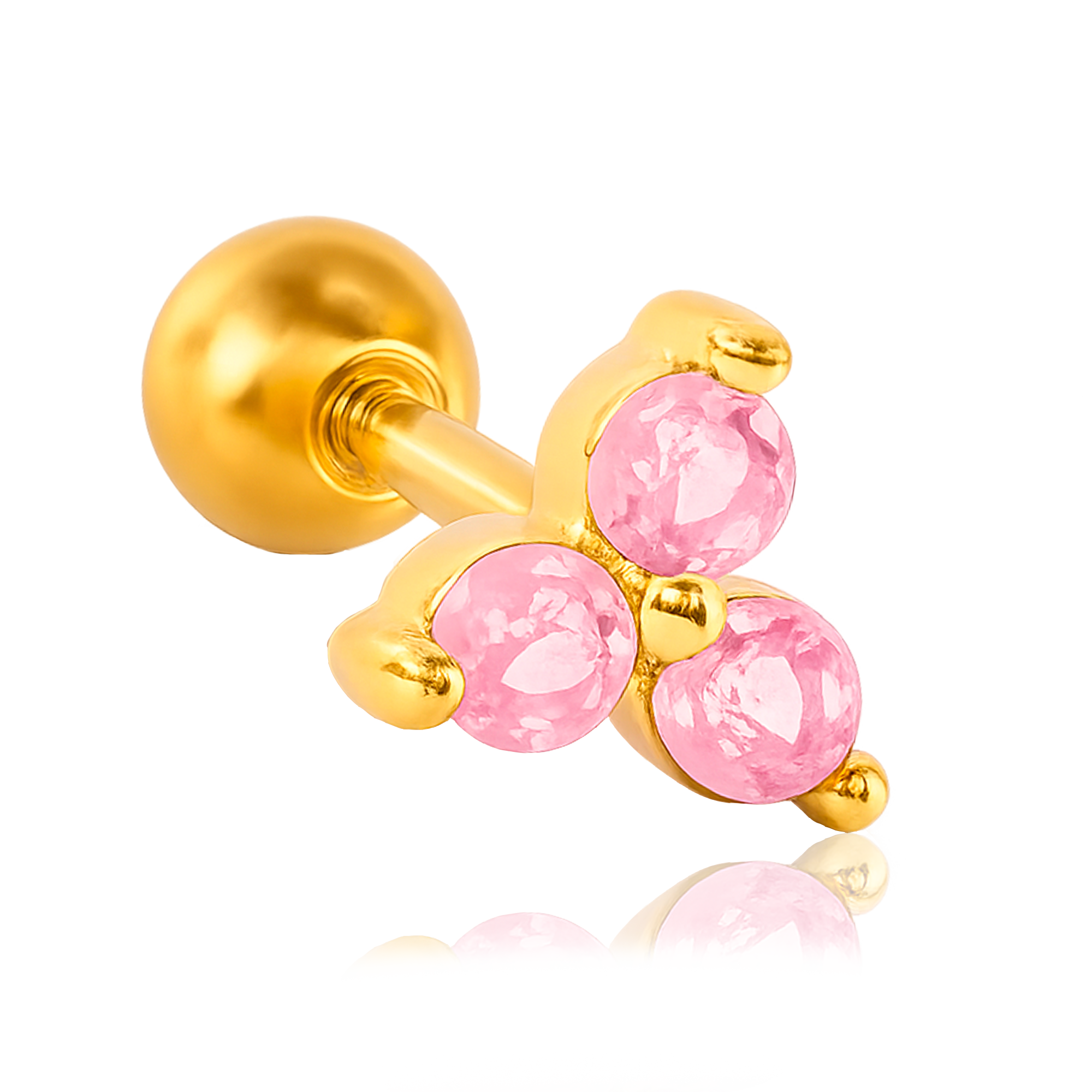 Light Pink Clover Earring