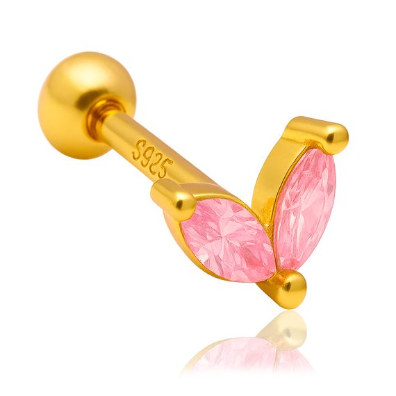 Mini White Flower Earring