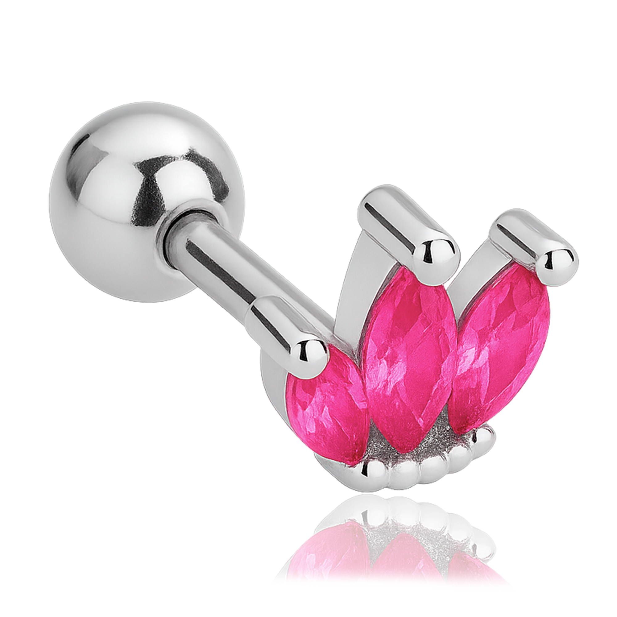 Pink Tulip Earring