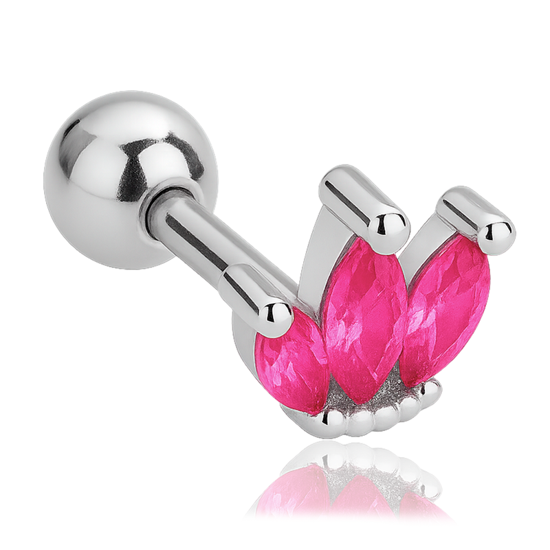 Pink Tulip Earring