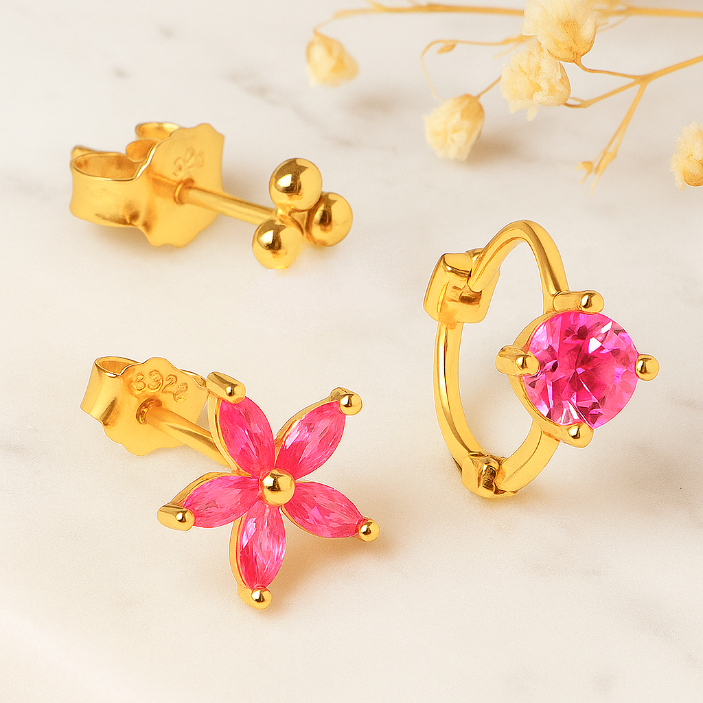 Set Shiny Fucsia Oro