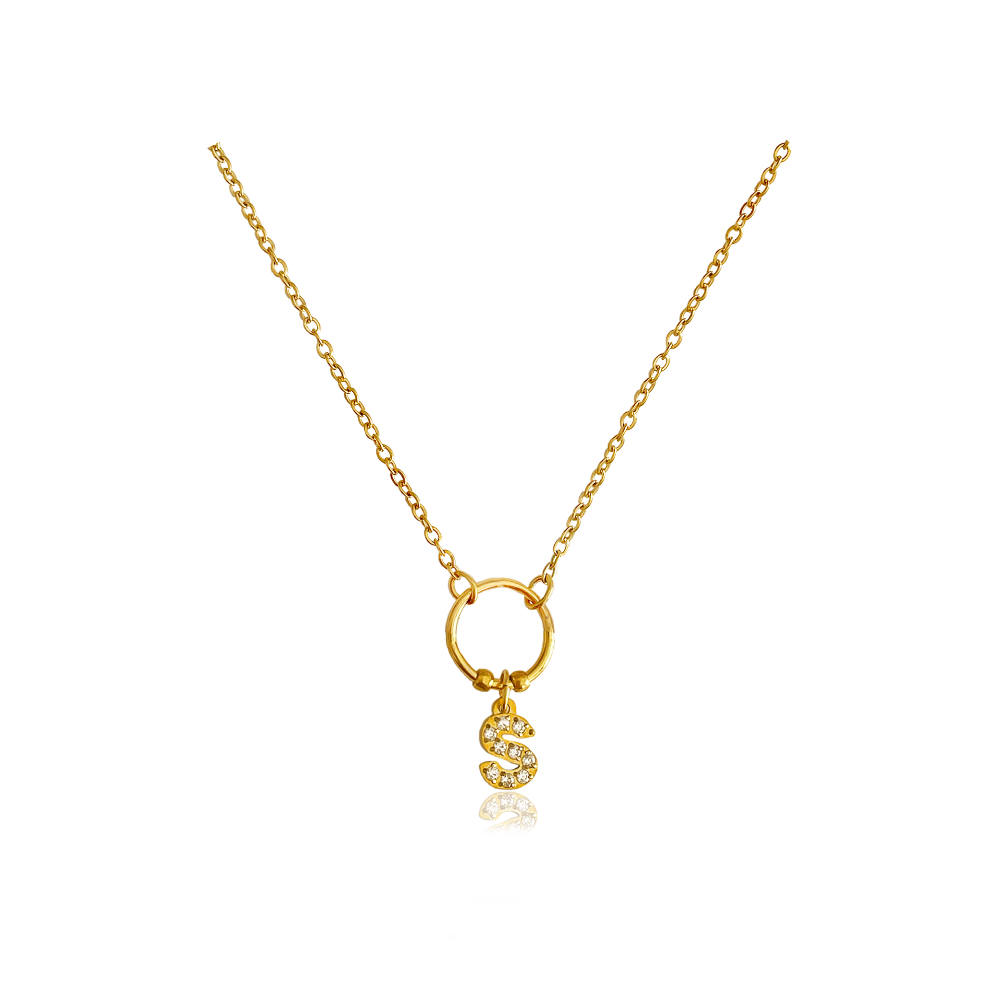 Collar Círculo Personalizado Oro