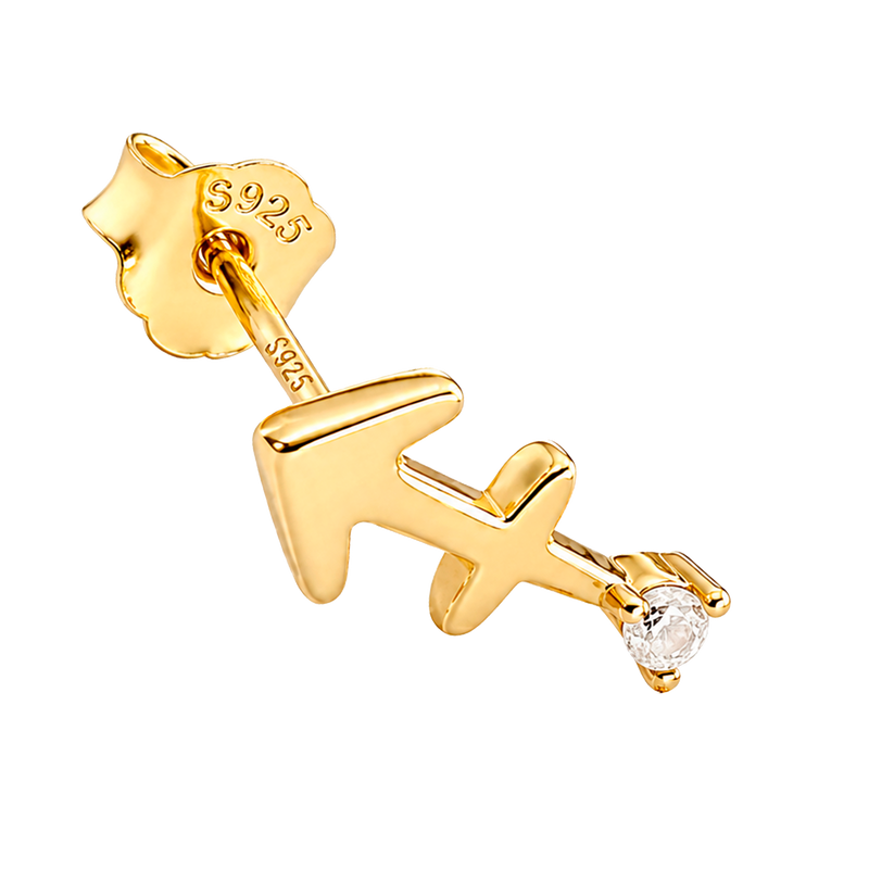 Gold Eyelashes Earring