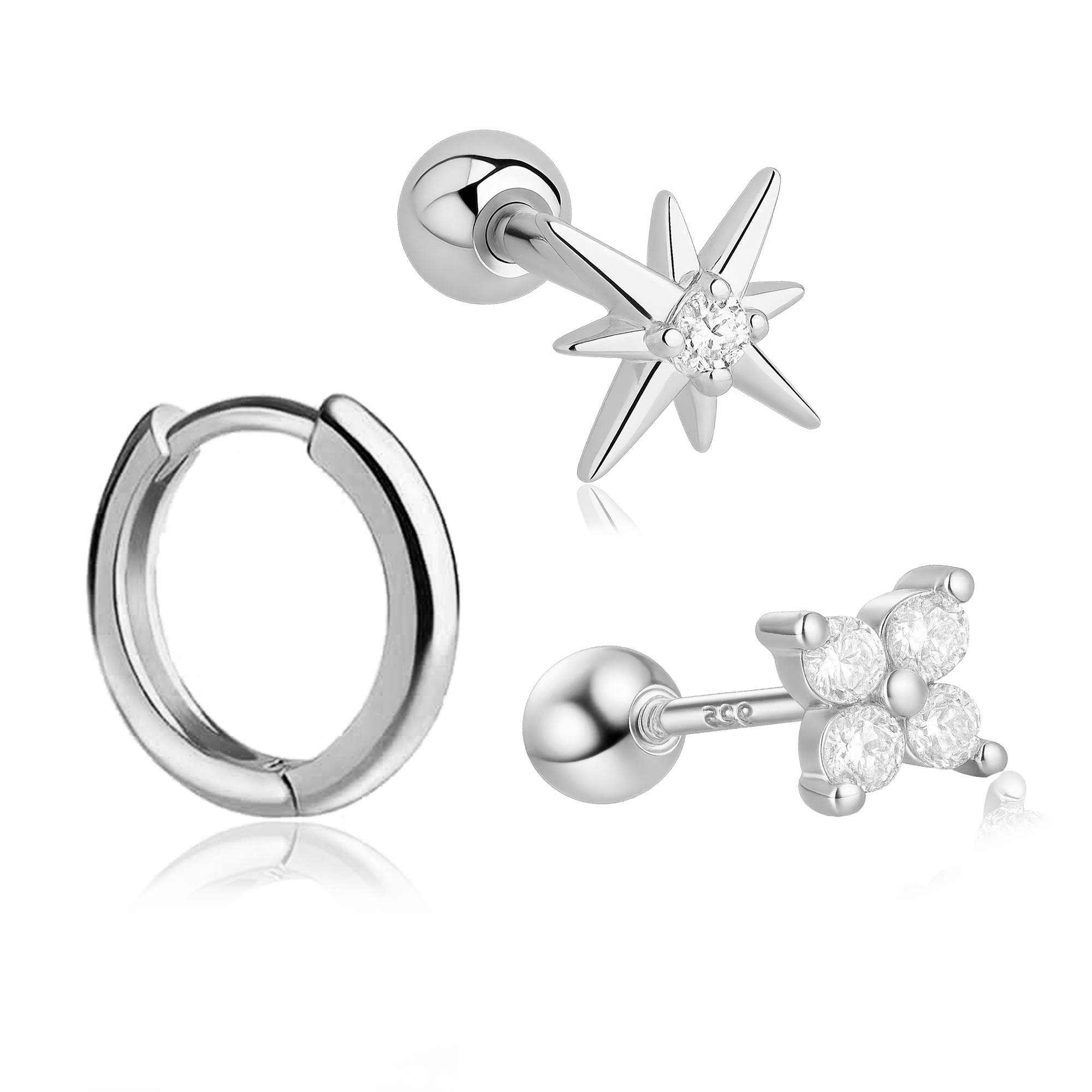 Set Minis Shiny Plata