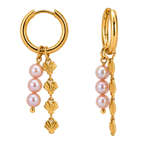 Aros Medium Basic Shells y Perla Oro