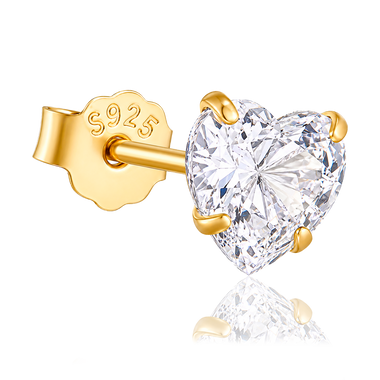 Orecchino Shiny Heart Oro - 5mm