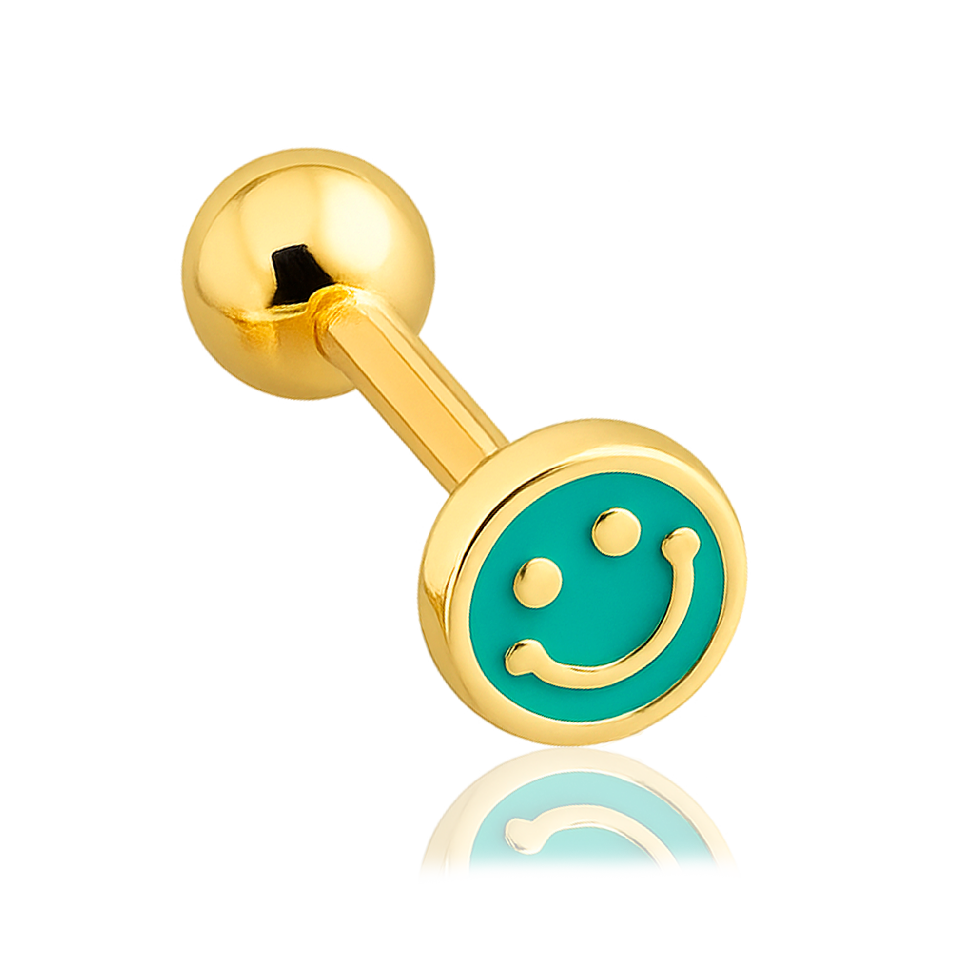 Gold Mini Moon Earring