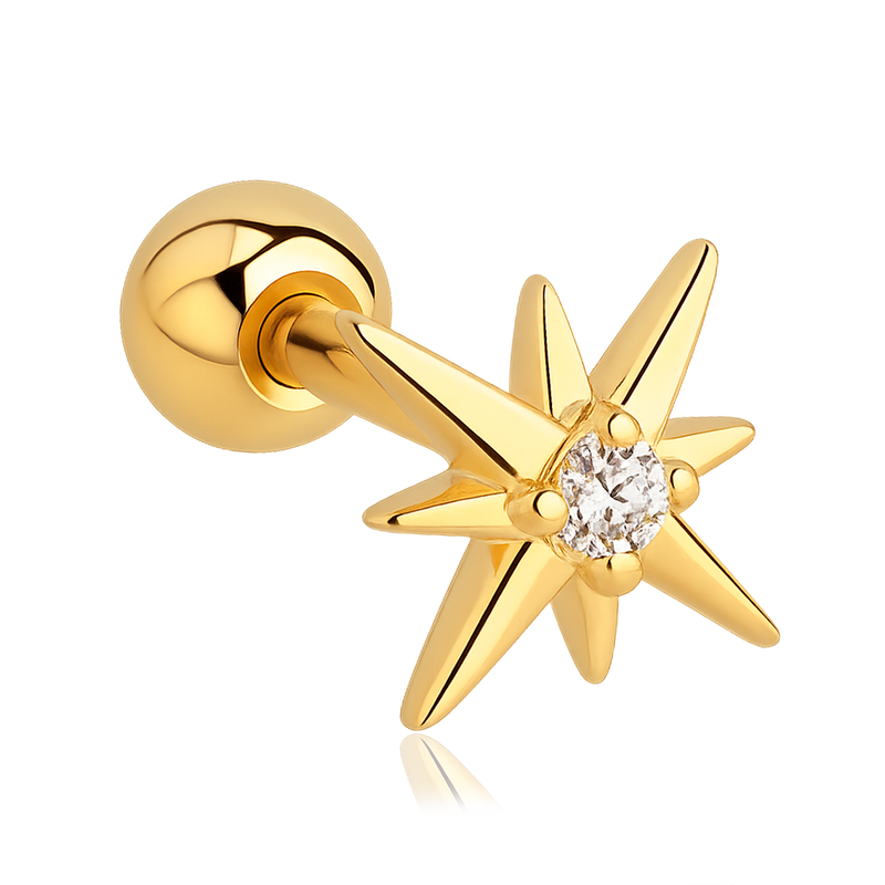 Mini White Flower Earring