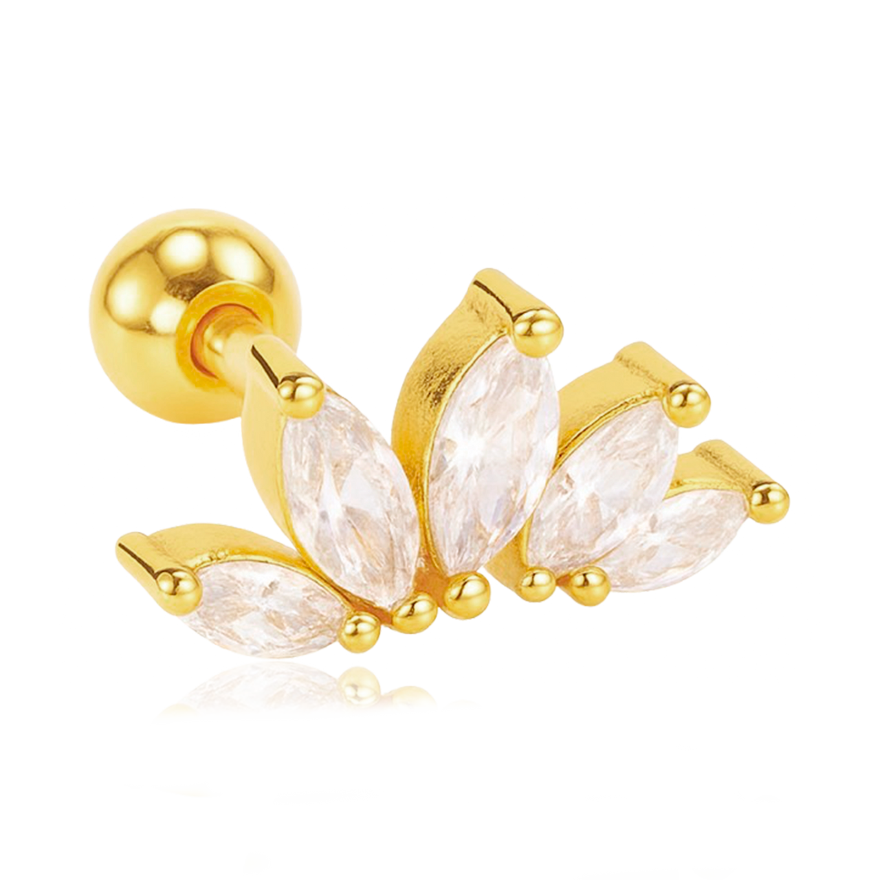 White Gold Tabi Earring