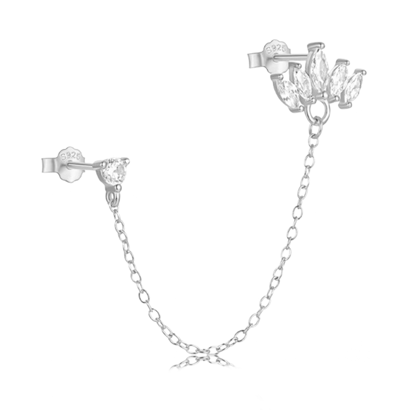 Pendiente Nivara Cadenita Plata