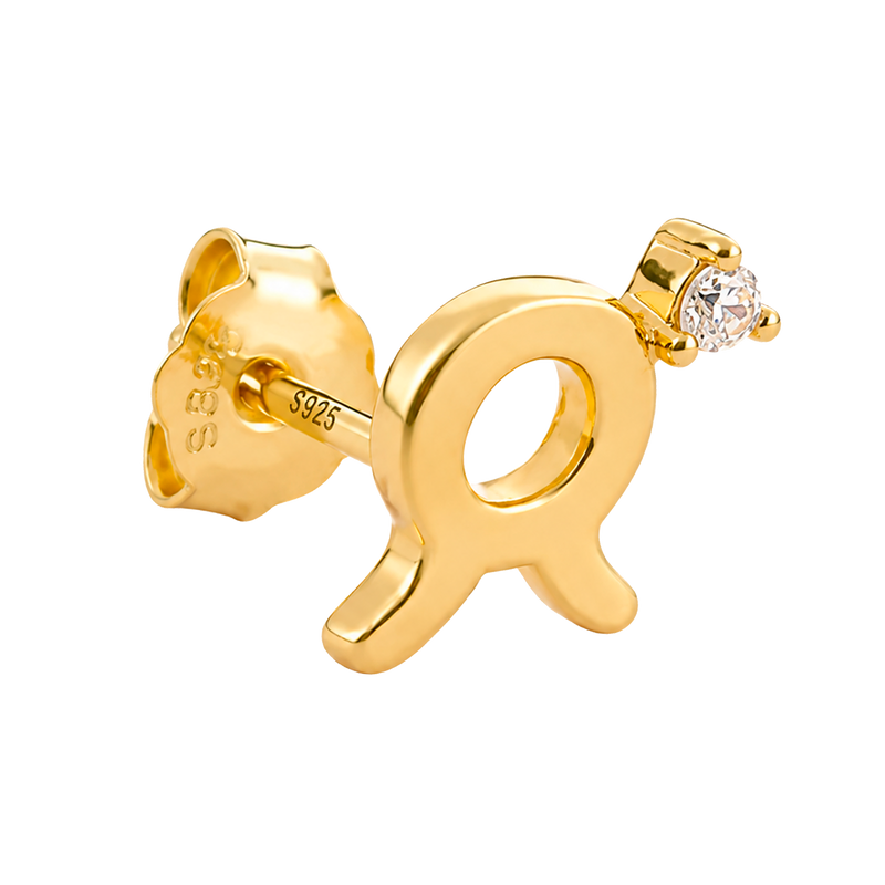 Gold Eyelashes Earring