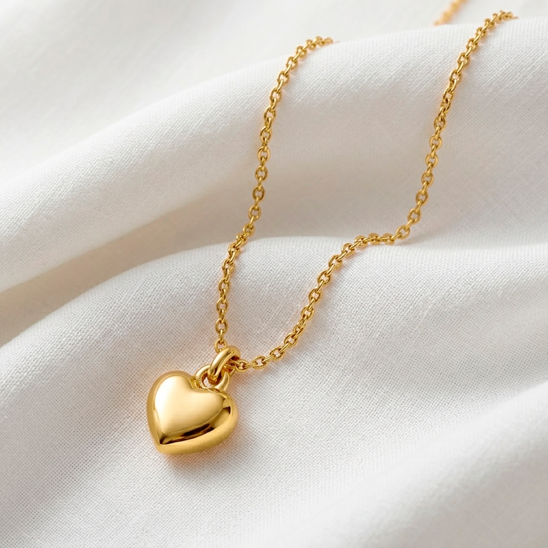 Collar 3D Mini Heart Oro