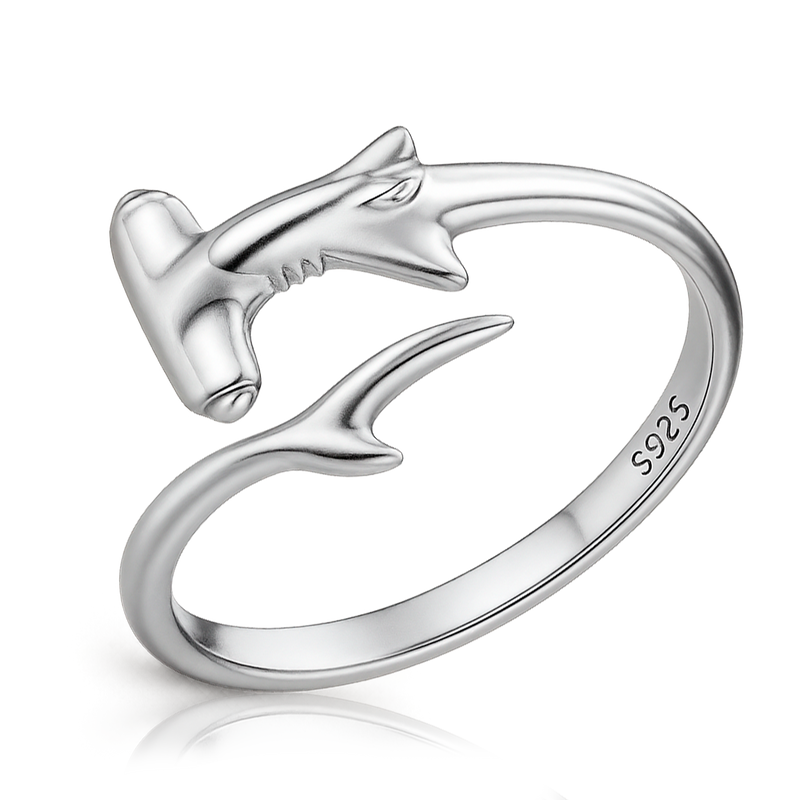Anillo Tiburón Martillo Plata