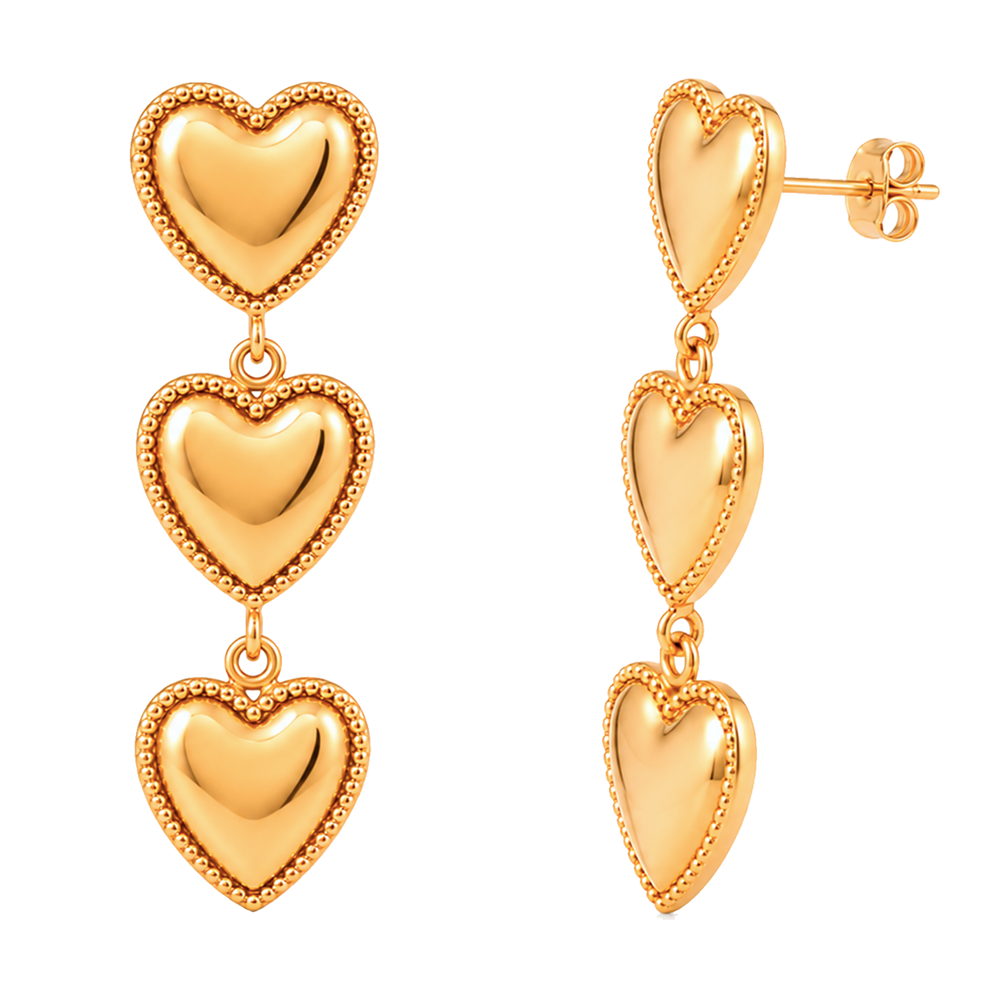 Pendientes Triple Love Oro