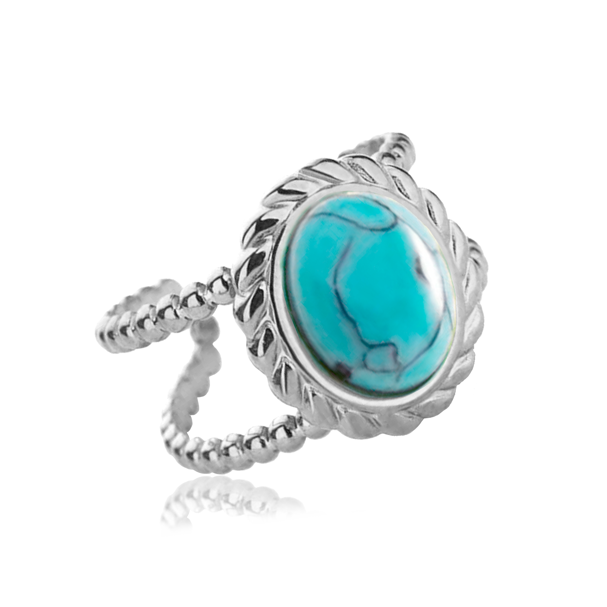 Anillo Turquesa Vintage Plata