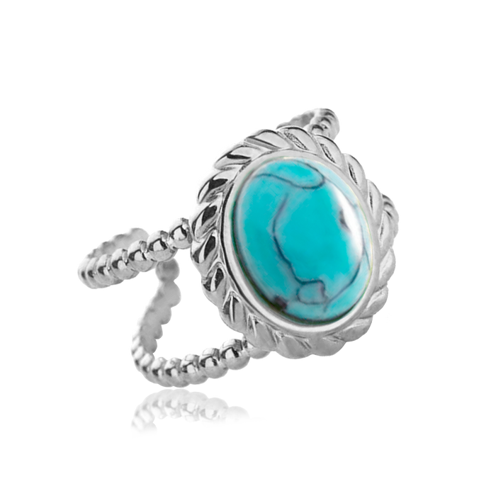 Anillo Turquesa Vintage Plata