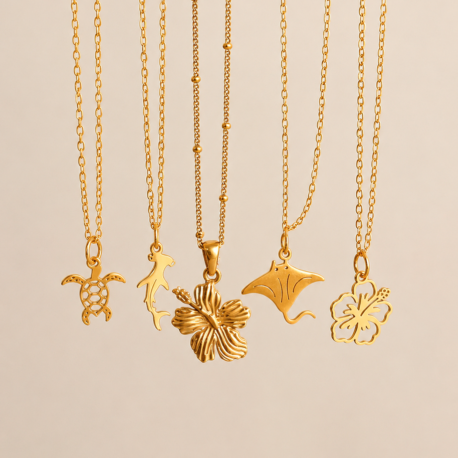 Collar Mini Tiburón Martillo Oro
