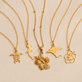 Collar Mini Manta Raya Oro