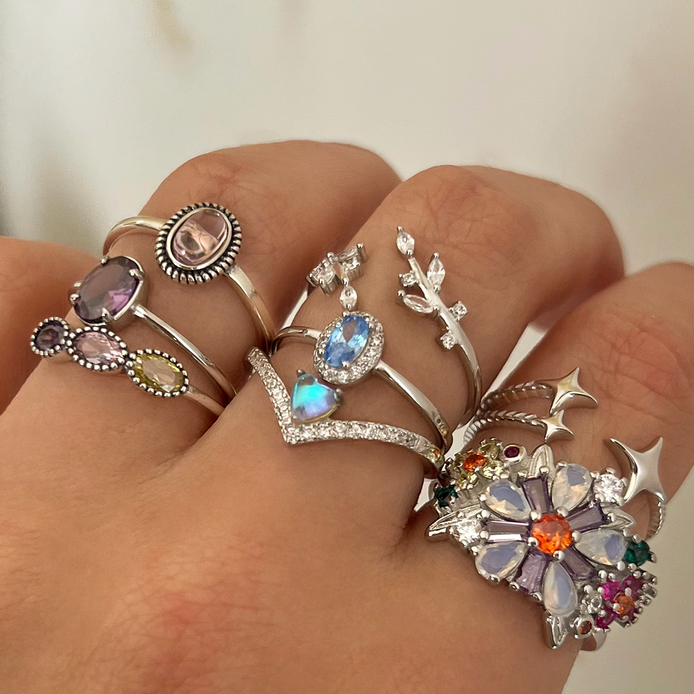 Anillo Leaves Plata