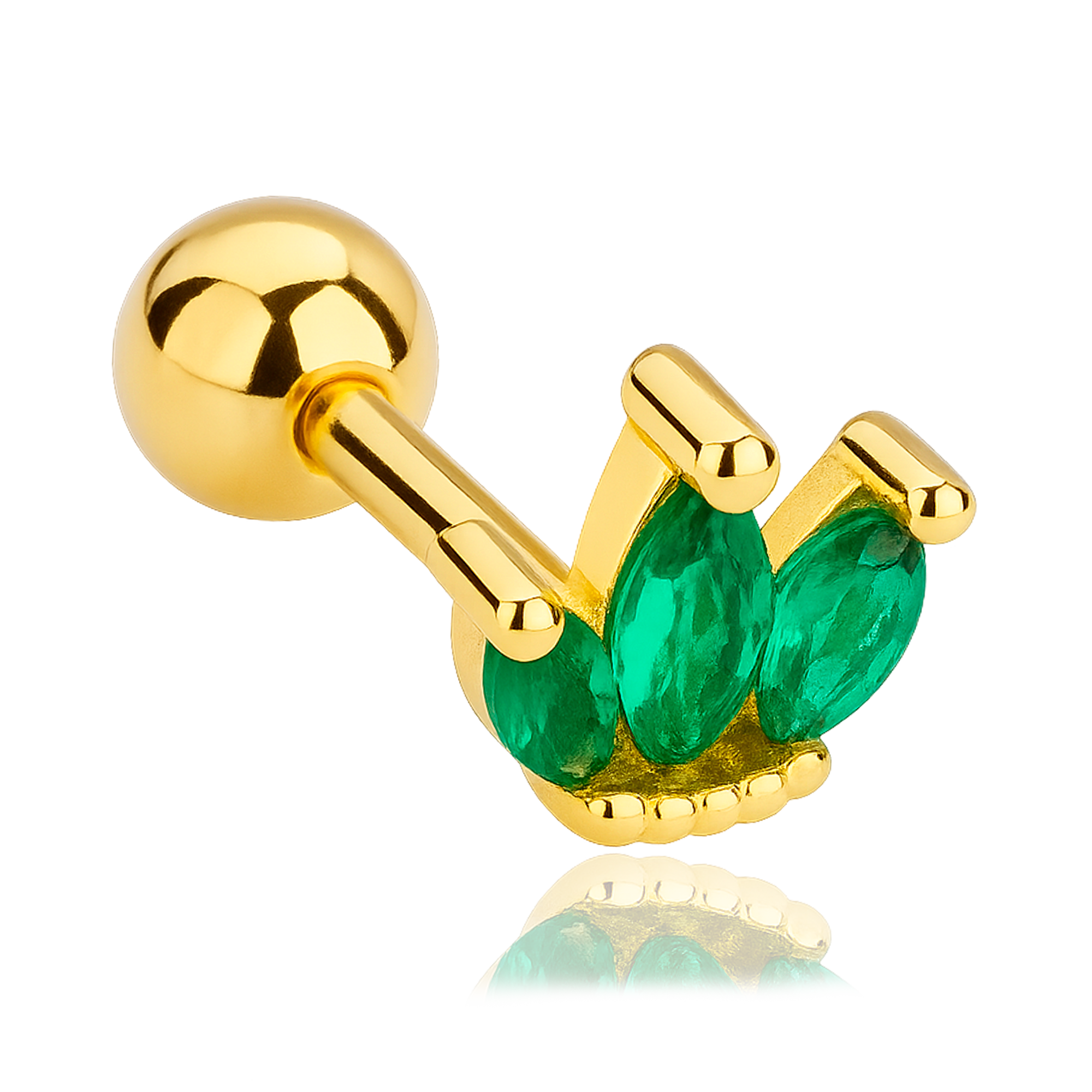 White Gold Tulip Earring