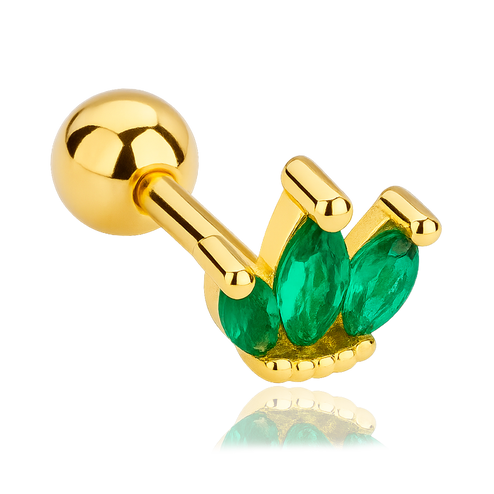 White Gold Tulip Earring