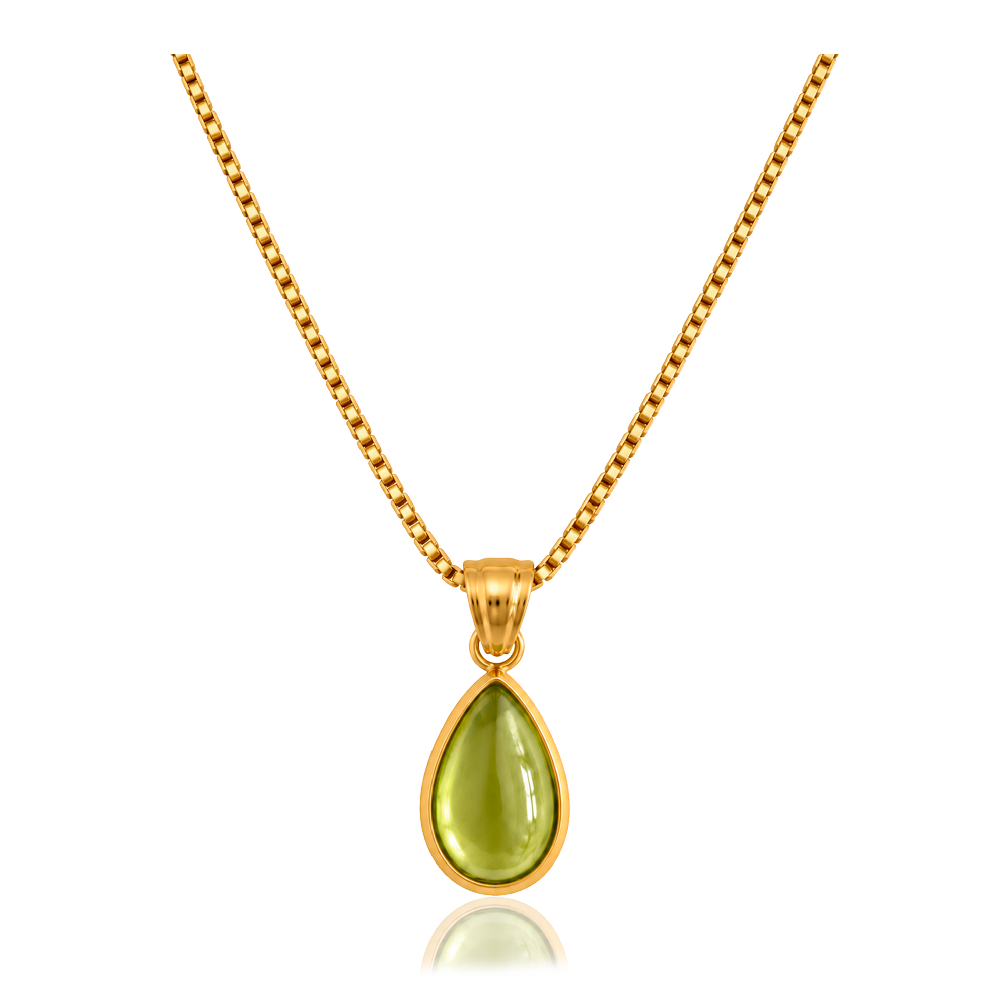 Collar Gota Verde Oro