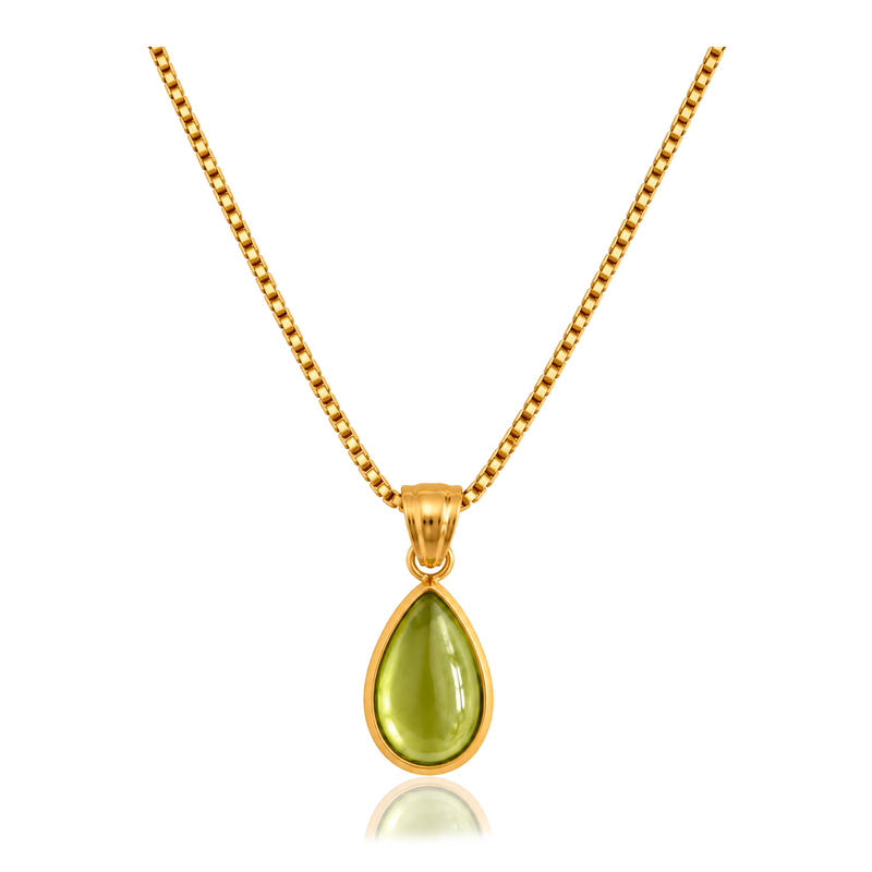 Collar Gota Verde Oro