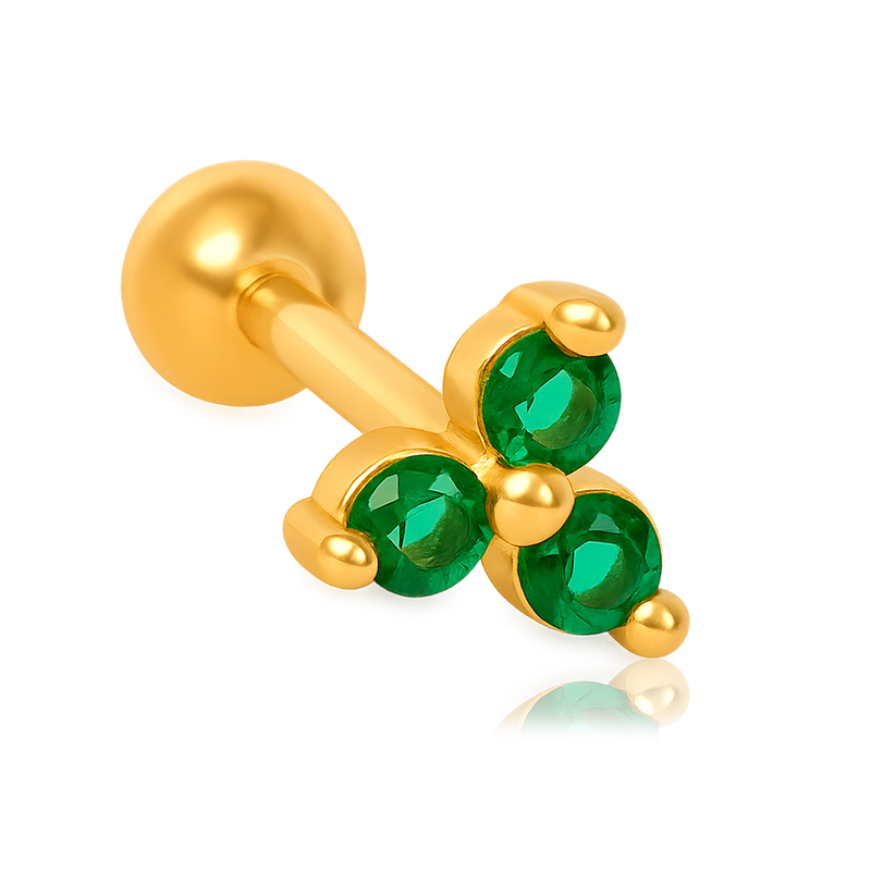 Pendiente Trébol Verde