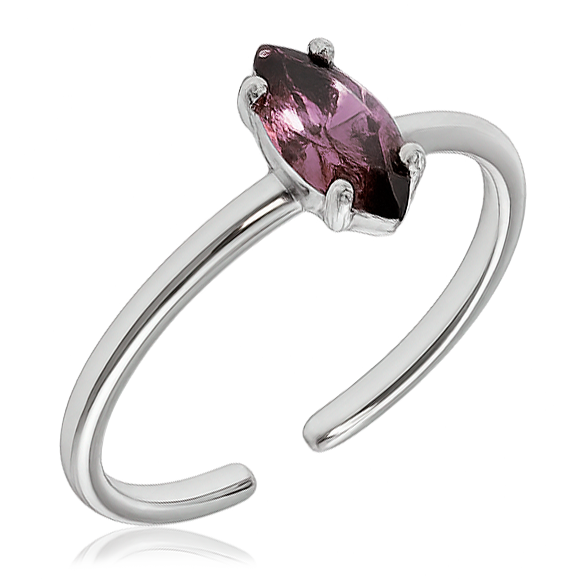 Anillo Deyn Wine Plata