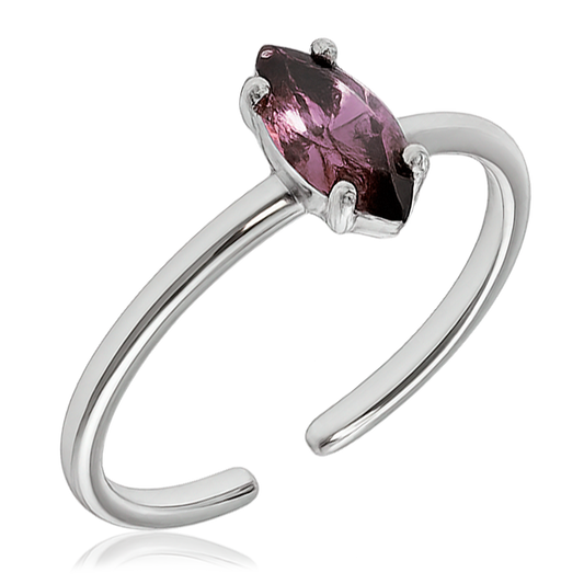 Deyn Wine Silver Ring 