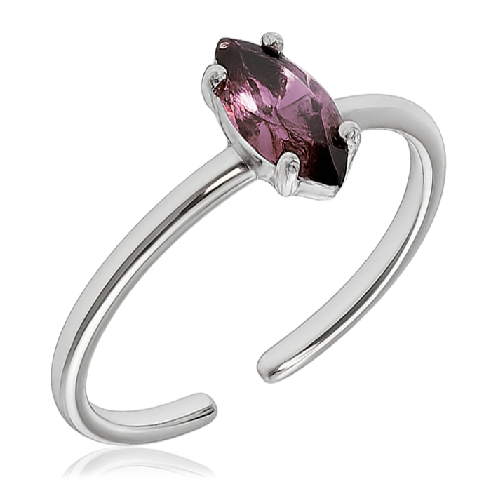 Anillo Deyn Wine Plata