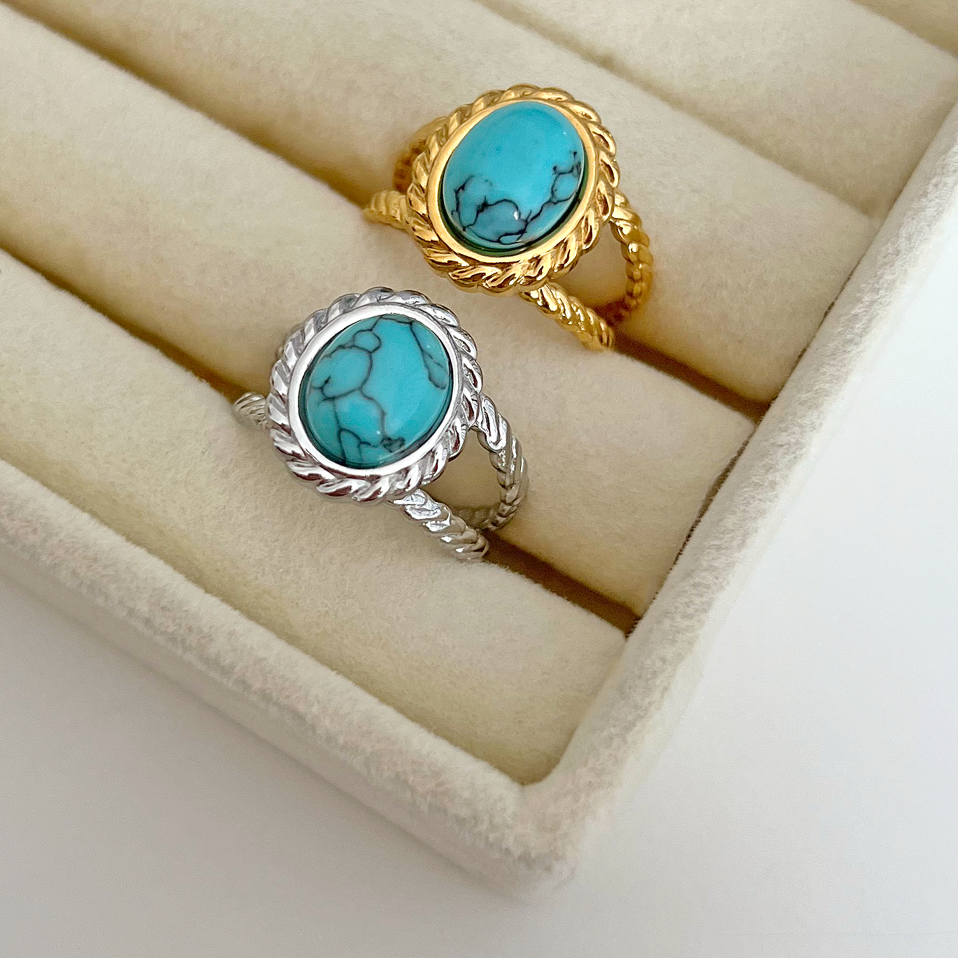 Anillo Turquesa Vintage Plata