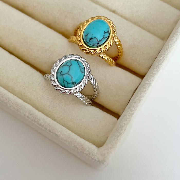 Anillo Turquesa Vintage Plata