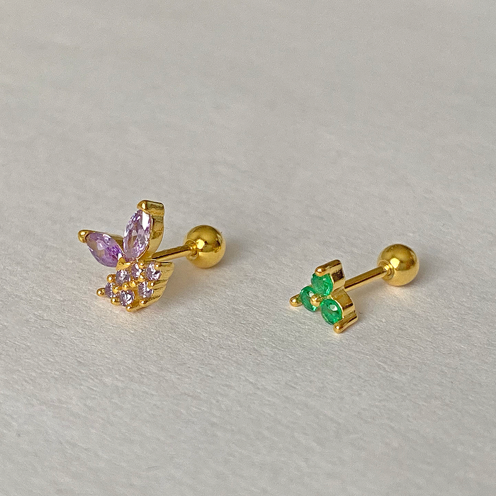 Lilac Butterfly Earring